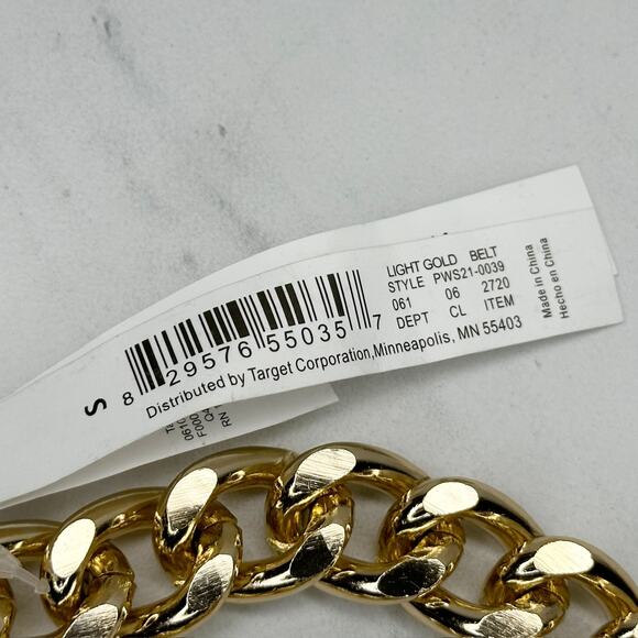 A New Day Chunky Gold Tone Metal Chain Link Belt Small (S) NWT ✨ - Picture 4 of 12
